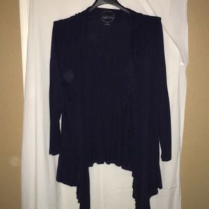 Ruffled blue cardigan by Inc.